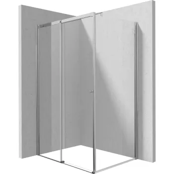 Dušas Kabīne Deante KERRIA PLUS 100x90cm caurspīdīgs stikls, Hromēti profili