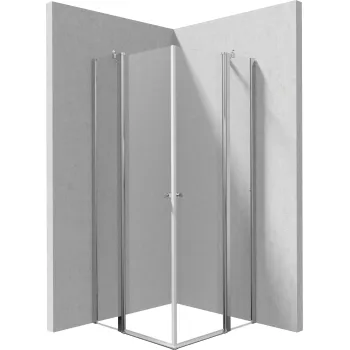 Dušas Kabīne Deante KERRIA PLUS 80x80cm caurspīdīgs stikls, Hromēti profili