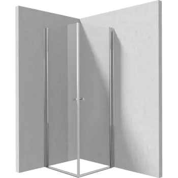 Dušas Kabīne Deante KERRIA PLUS 80x80cm caurspīdīgs stikls, Hromēti profili