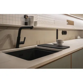 Virtuves izlietne Deante MOMI granīta 500x450x230mm Nero melna