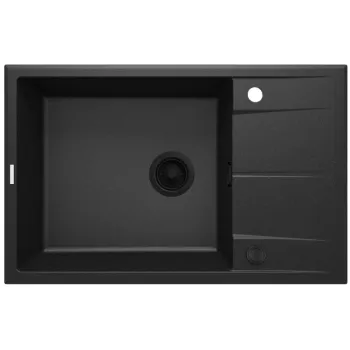 Virtuves izlietne Deante ERIDAN granīta 780x500x210mm Melna grafīta