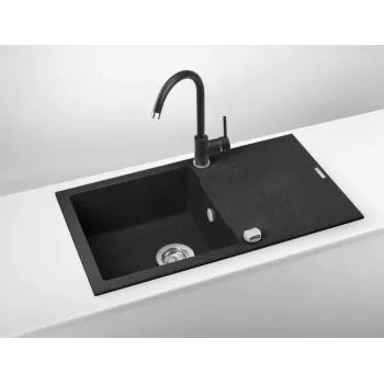 Virtuves izlietne Deante EVORA granīta 780x440x193mm Melna grafīta