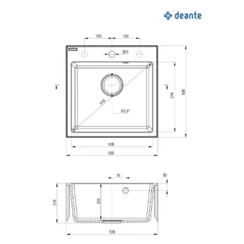Virtuves izlietne Deante EVORA granīta, Bēša