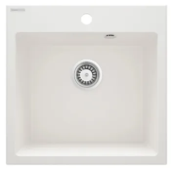 Virtuves izlietne Deante EVORA granīta, Alabaster balta