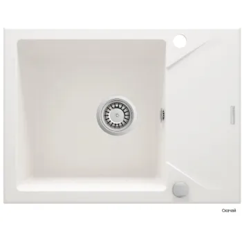 Virtuves izlietne Deante EVORA granīta, Alabaster balta