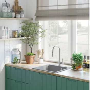 Virtuves izlietne Deante EVORA granīta, Metāliski pelēks