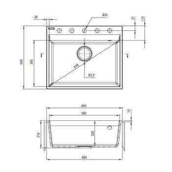 Virtuves izlietne Deante CORIO granīta, Smilšu krāsa