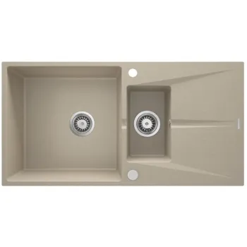 Virtuves izlietne Deante CORIO granīta 970x500x215mm Smilšu krāsa