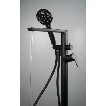 Vannas maisītājs Deante Arnika ar dušas komplektu melns BQA_N17M