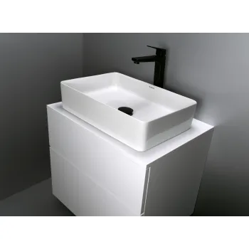 Vannas istabas skapītis Deante Prizma, (Bez izlietnes), balts glancēts SDI_6B61