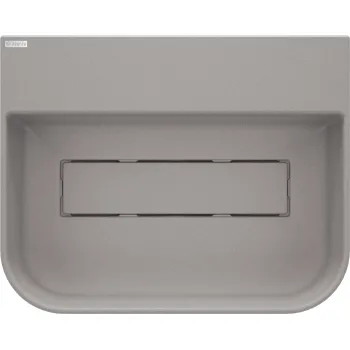 Vannas istabas izlietne Deante Arnika Granīta uz virsmas ar pārplūdes vāciņu, pelēks metālisks CQA_SU5S