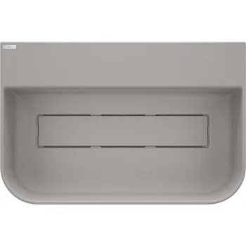 Vannas istabas izlietne Deante Arnika Granīta uz virsmas ar pārplūdes vāciņu, pelēks metālisks CQA_SU6S