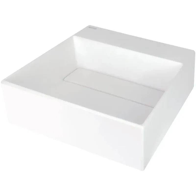 Vannas istabas granīta izlietne Deante CORREO uz virsmas ALABASTER, 400x400mm Balta