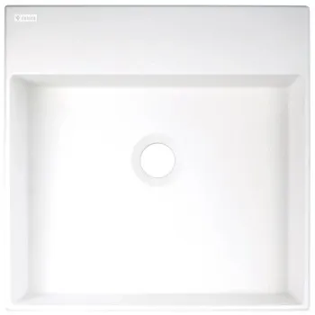 Vannas istabas granīta izlietne Deante CORREO uz virsmas ALABASTER, 400x400mm Balta