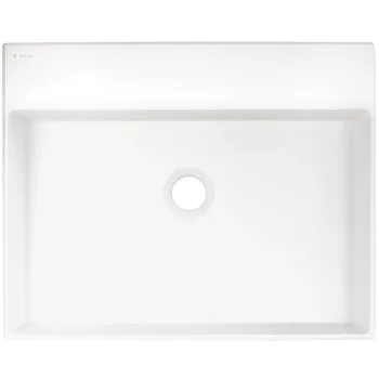 Vannas istabas granīta izlietne Deante CORREO uz virsmas ALABASTER, 500x400mm Balta
