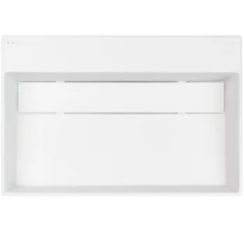 Vannas istabas granīta izlietne Deante CORREO uz virsmas ALABASTER, 600x400mm Balta