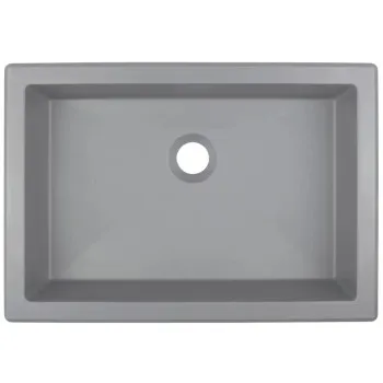 Vannas istabas granīta izlietne Deante CORREO uz virsmas (Iegriežama) GREY METALLIC, 500x350mm Pelēka