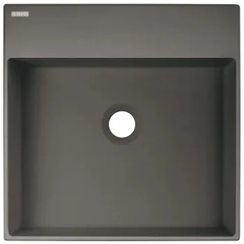 Vannas istabas granīta izlietne Deante CORREO uz virsmas ANTHRACITE METALLIC 400x400mm Antarcīts