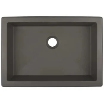 Vannas istabas granīta izlietne Deante CORREO uz virsmas (Iegriežama) ANTHRACITE METALLIC, 500x350mm  Antarcīts