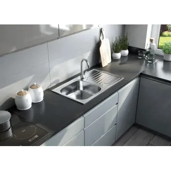 Virtuves izlietnes komplekts Deante ZEL (izlietne+maisītājs) nerūsējošā tērauda 760x435mm Virtuves izlietnes komplekts Deante ZEL (izlietne+maisītājs) nerūsējošā tērauda 760x435mm