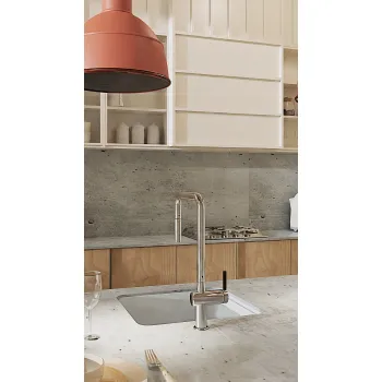 Virtuves izlietne Deante MOMI Granīta 450x500x229mm, ALABASTER, Balta