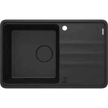 Virtuves izlietne Deante MOMI Granīta 780x500x229mm, GRAPHITE METALLIC Melna