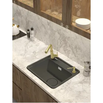 Virtuves izlietne Deante MOMI Granīta 440X500X229mm, ANTHRACITE METALLIC Antarcīts