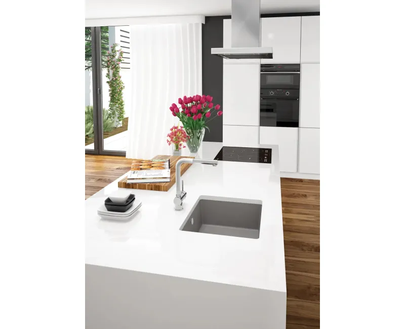 Virtuves izlietne Deante CORDA Granīta 440X440X194mm, NERO Melna