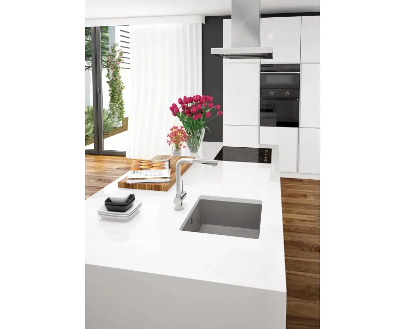 Virtuves izlietne Deante CORDA Granīta 550x460x204mm, GREY METALLIC Pelēka