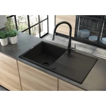 Virtuves izlietne Deante ERIDAN Granīta 860x500x209mm, GREY METALLIC Pelēka