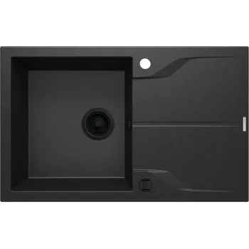 Virtuves izlietne Deante ANDANTE Granīta 80x490x194mm, GRAPHITE METALLIC Melna