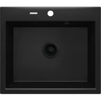 Virtuves izlietne Deante ANDANTE Granīta 600x520X210mm, NERO Melna