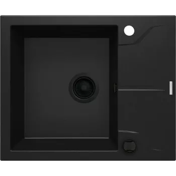 Virtuves izlietne Deante ANDANTE Granīta 590x490x194mm, NERO Melna