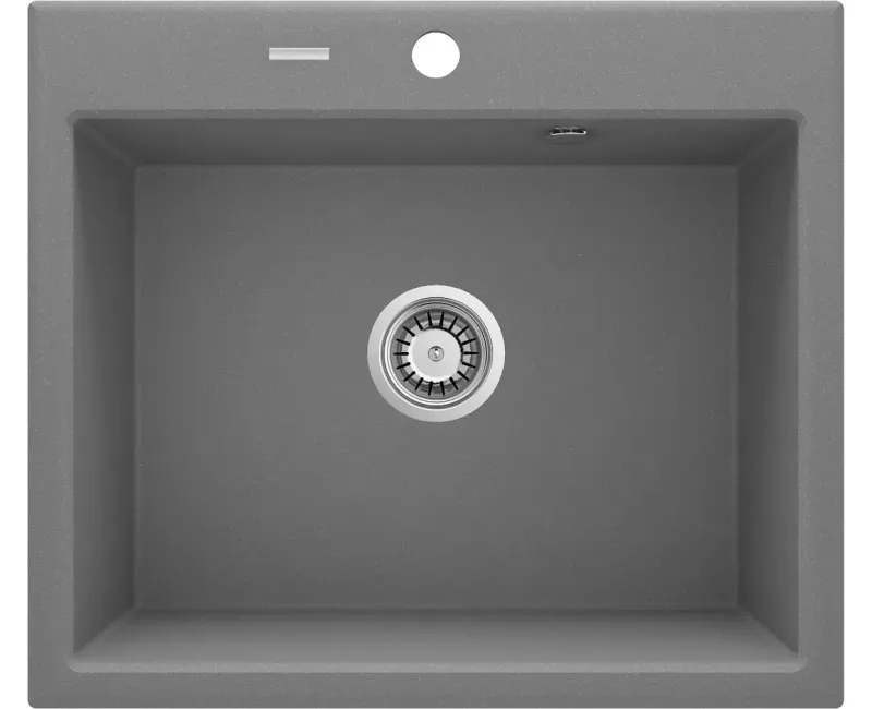 Virtuves izlietne Deante ANDANTE Granīta 600x520X210mm, GREY METALLIC, Pelēka