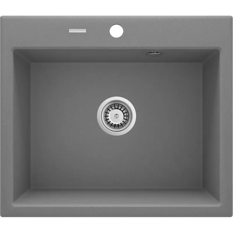 Virtuves izlietne Deante ANDANTE Granīta 600x520X210mm, GREY METALLIC, Pelēka