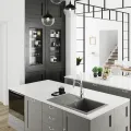 Virtuves izlietne Deante ANDANTE Granīta 780x490x194mm, GREY METALLIC, Pelēka