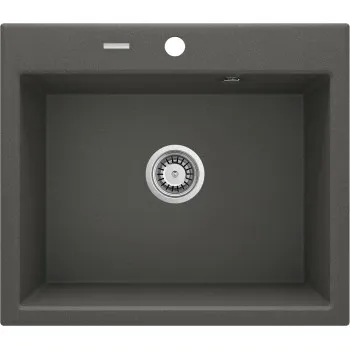 Virtuves izlietne Deante ANDANTE Granīta 600x520X210mm, ANTHRACITE METALLIC Antarcīts