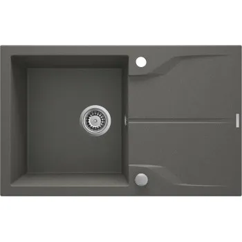 Virtuves izlietne Deante ANDANTE Granīta 780x490x194mm, ANTHRACITE METALLIC Antarcīts