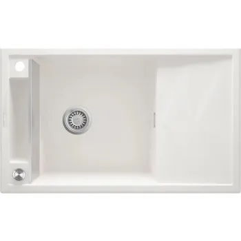 Virtuves izlietne Deante MAGNETIC Granīta 820x500x205mm, ALABASTER GRANITE Balta