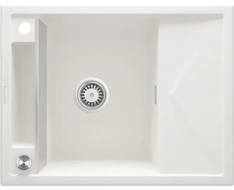 Virtuves izlietne Deante MAGNETIC Granīta 640x500x205mm, ALABASTER GRANITE Balta