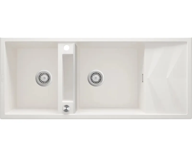 Virtuves izlietne Deante MAGNETIC Granīta 1160x500x210mm ALABASTER GRANITE Balta
