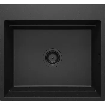 Virtuves izlietne Deante MAGNETIC Granīta 560x520x220mm, GRAPHITE METALLIC Melna