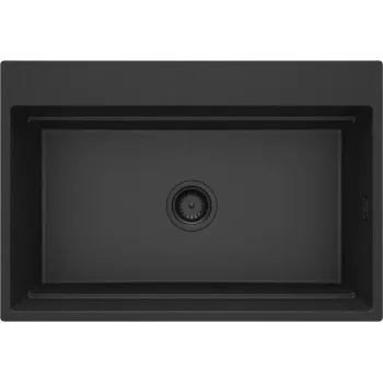 Virtuves izlietne Deante MAGNETIC Granīta 760x520x220mm, GRAPHITE METALLIC Melna