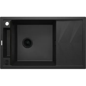 Virtuves izlietne Deante MAGNETIC Granīta 820x500x205mm METALLIC GRAPHITE GRANITE Melna
