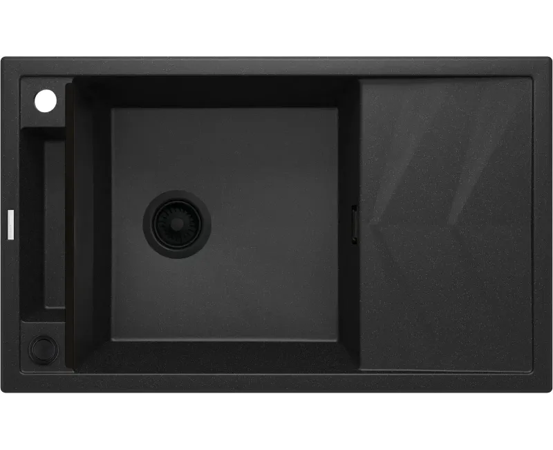 Virtuves izlietne Deante MAGNETIC Granīta 820x500x205mm METALLIC GRAPHITE GRANITE Melna