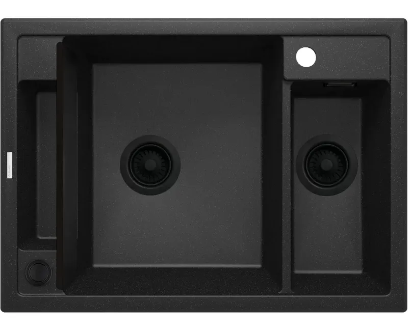 Virtuves izlietne Deante MAGNETIC Granīta 560x500x205mm NERO GRANITE Melna