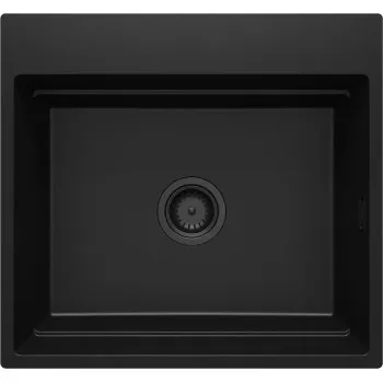 Virtuves izlietne Deante MAGNETIC Granīta 560x520x220mm, NERO Melna