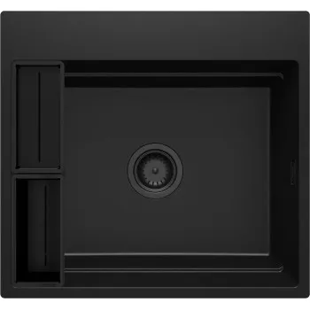 Virtuves izlietne Deante MAGNETIC Granīta 560x520x220mm, NERO Melna