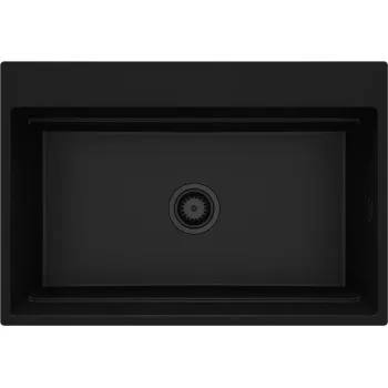 Virtuves izlietne Deante MAGNETIC Granīta 760x520x220mm, NERO Melna