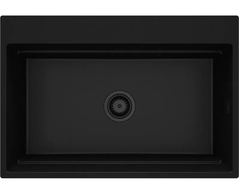 Virtuves izlietne Deante MAGNETIC Granīta 760x520x220mm, NERO Melna